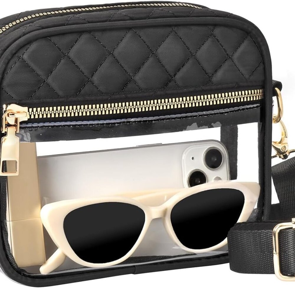 Clear Crossbody Bag Stadium Approved, Clear Bag For Stadium Events, Small Clear